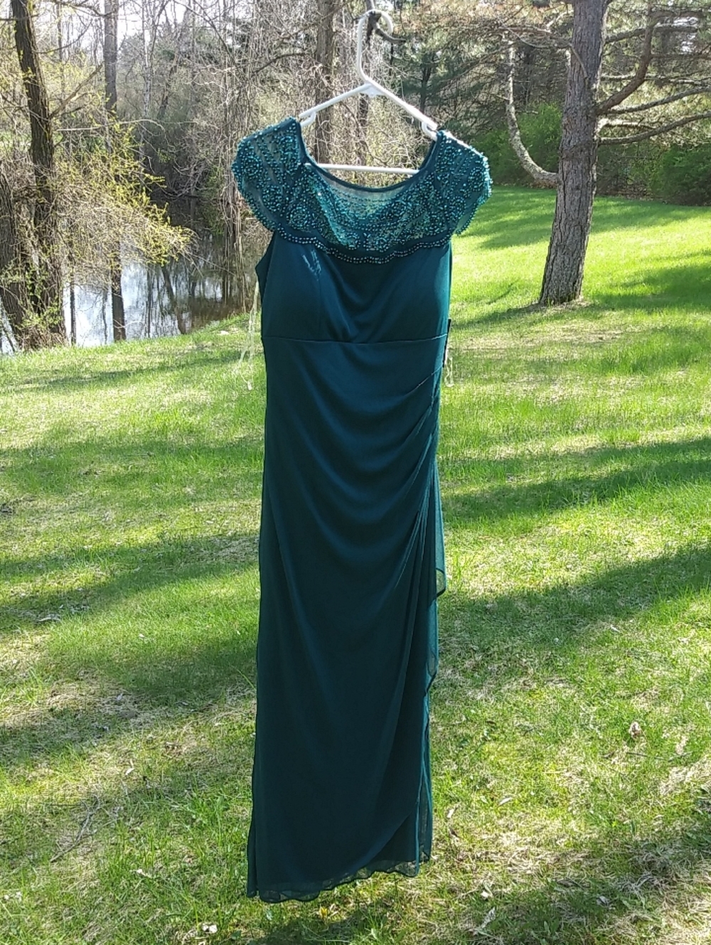 MSK Long Gown Beading Prom Formal